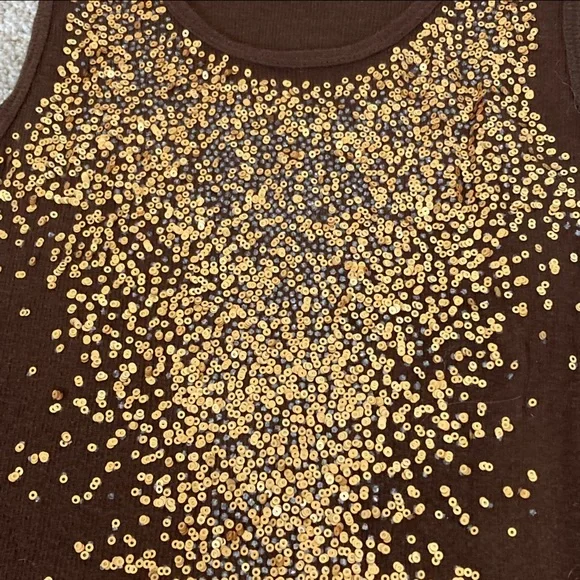 Brown sequin Fang Glam y2k tank top - Picture 3 of 7